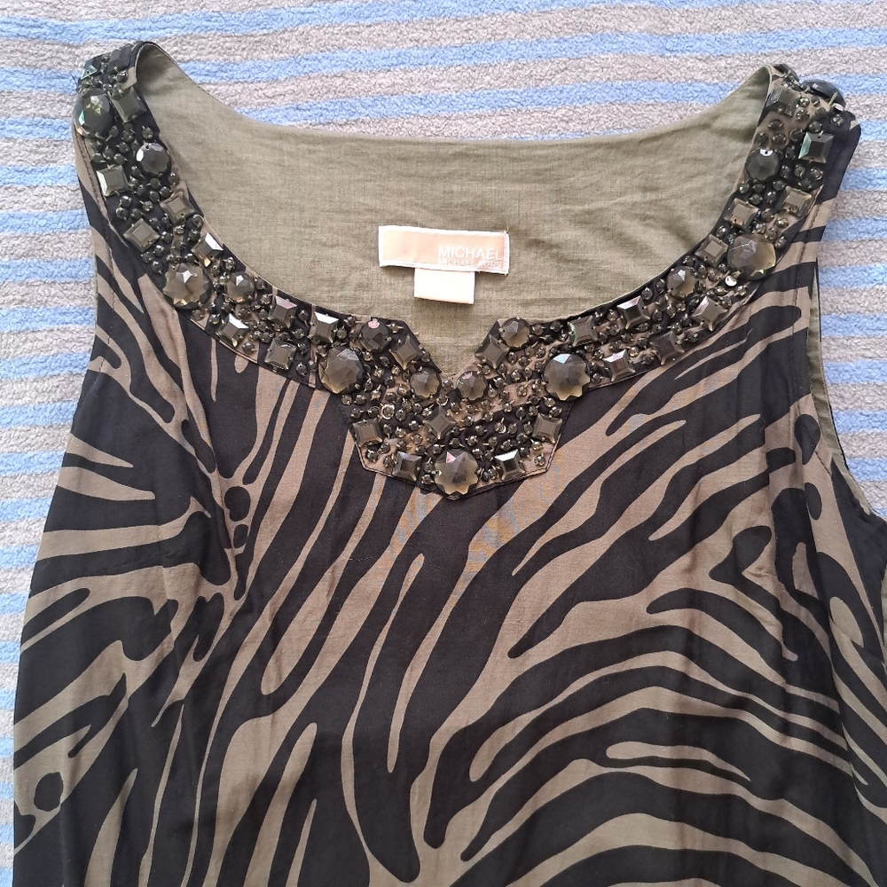 Michael Kors Zebra Print Dress, Size SP - Picture 1 of 9
